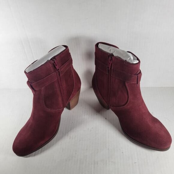 NWT Diba Sleek Burgundy Witchy Whimsygoth Suede Bootie Ankle Boot Size 6.5 - Picture 5 of 7